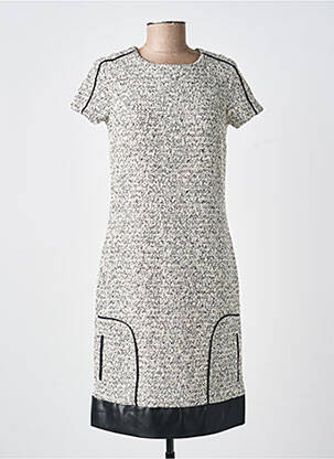 Robe mi-longue manches courtes manches courtes argent MERI & ESCA femme