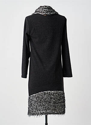 Robe mi-longue manches longues manches longues noir MERI & ESCA femme