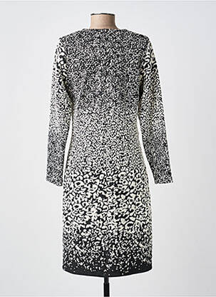 Robe mi-longue manches longues manches longues noir GUY DUBOUIS femme