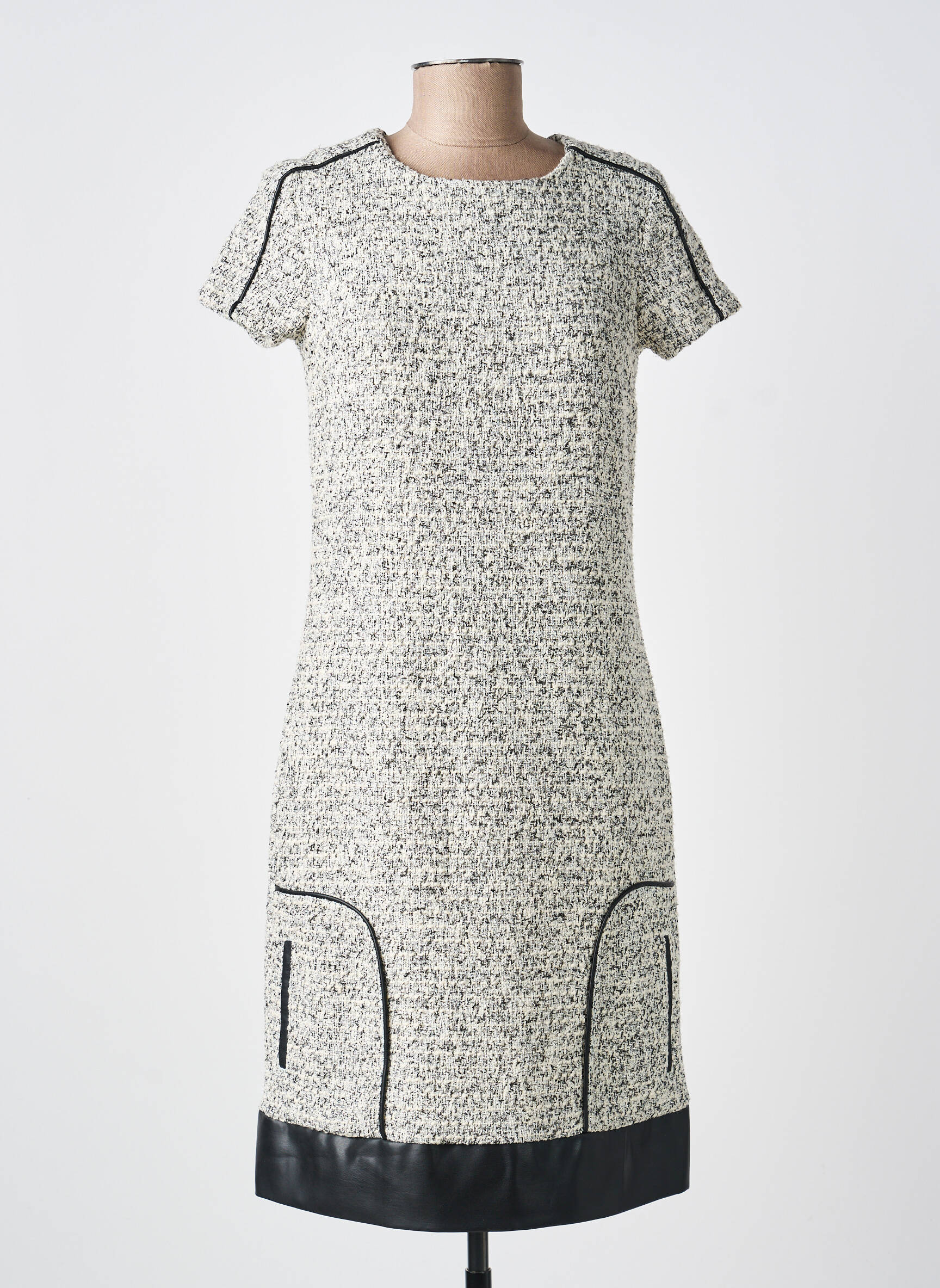 Robe mi-longue manches courtes manches courtes argent MERI & ESCA femme