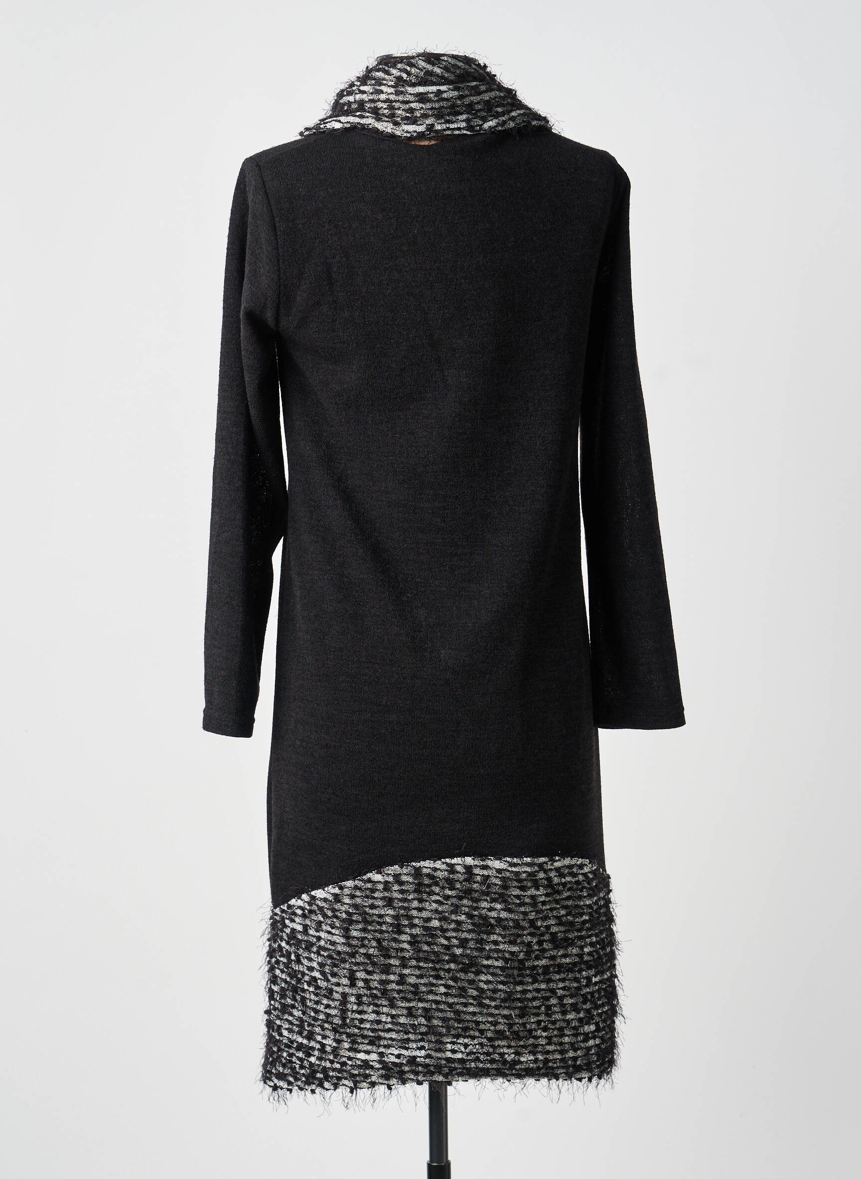 Robe mi-longue manches longues manches longues noir MERI & ESCA femme