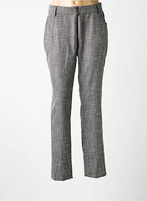 Pantalon chino tissage popeline taille normale noir FRANCE RIVOIRE femme