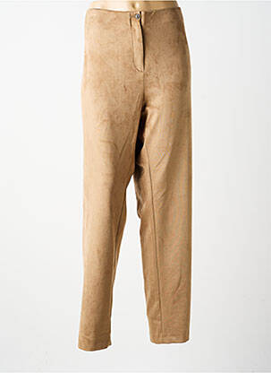 Pantalon slim taille élastique taille normale beige GUY DUBOUIS femme