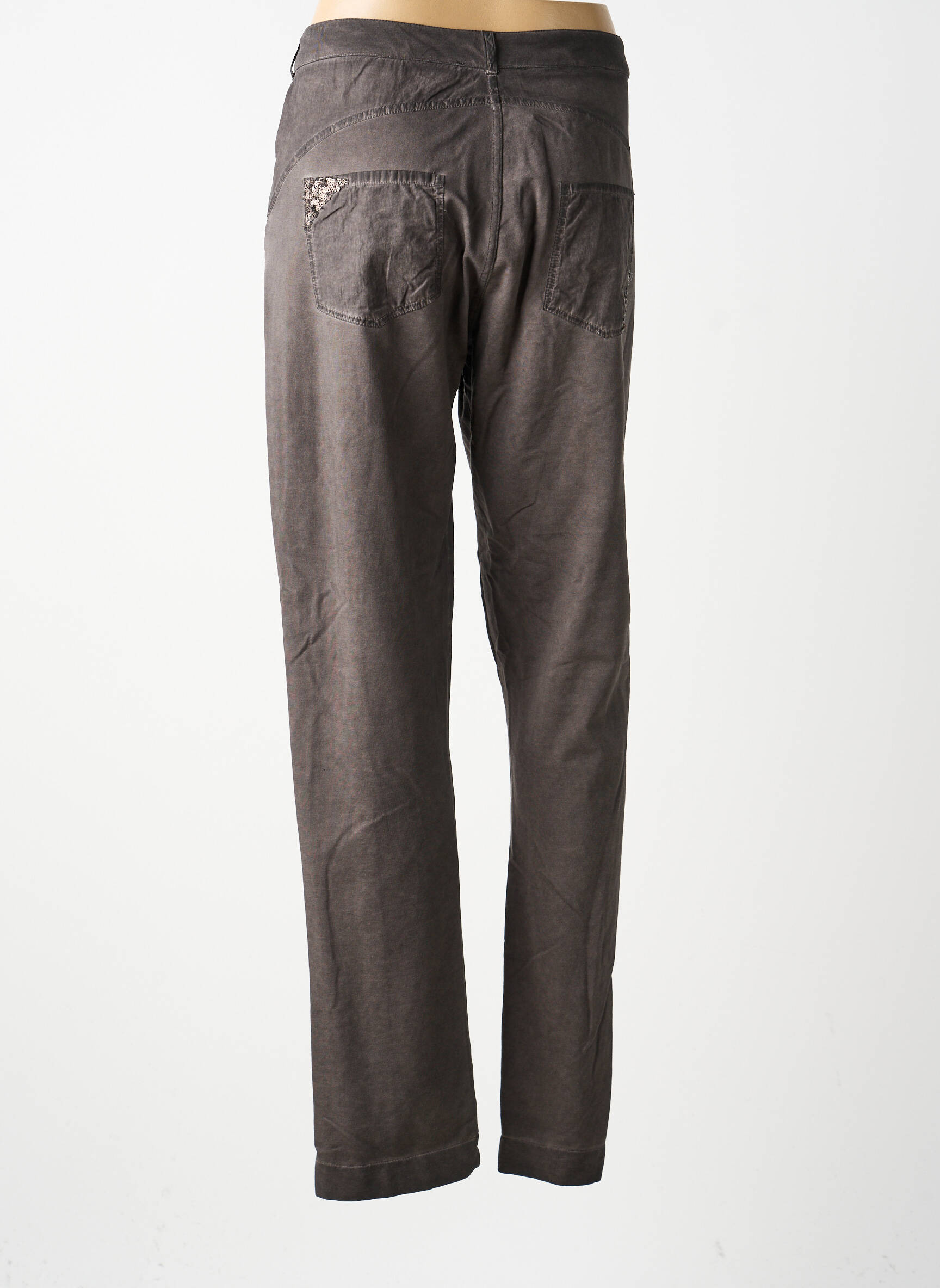Pantalon slim taille normale taille normale gris MERI & ESCA femme