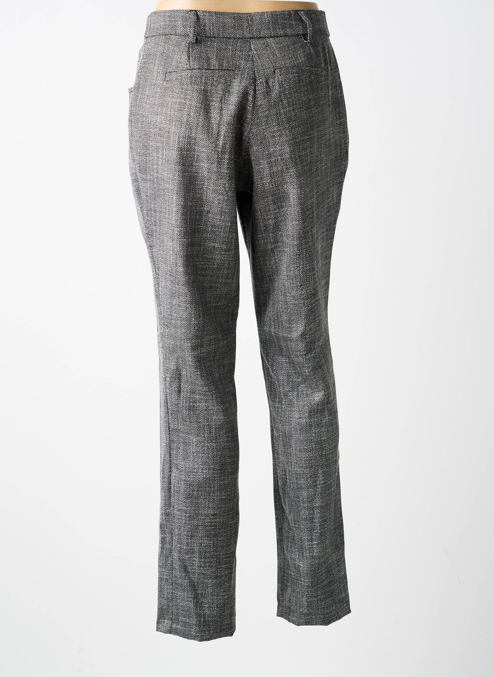 Pantalon chino tissage popeline taille normale noir FRANCE RIVOIRE femme