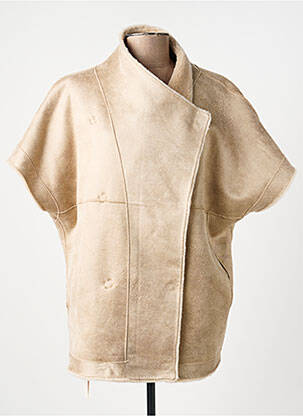 Manteau court poches sans capuche beige OAKWOOD femme