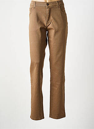 Jeans coupe slim stretch taille normale marron LCDN femme