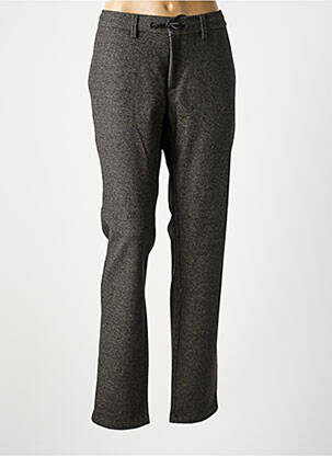 Pantalon chino fermeture zippée sous rabat avec crochet taille normale gris LCDN femme