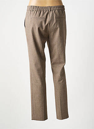 Pantalon chino fermeture zippée sous rabat avec crochet taille normale marron GERARD DAREL femme