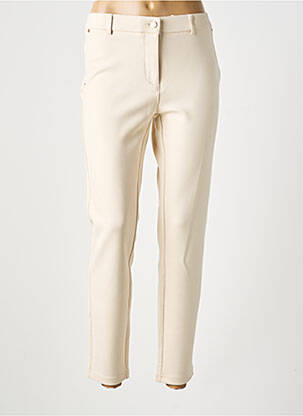 Pantalon chino stretch taille normale beige LCDN femme