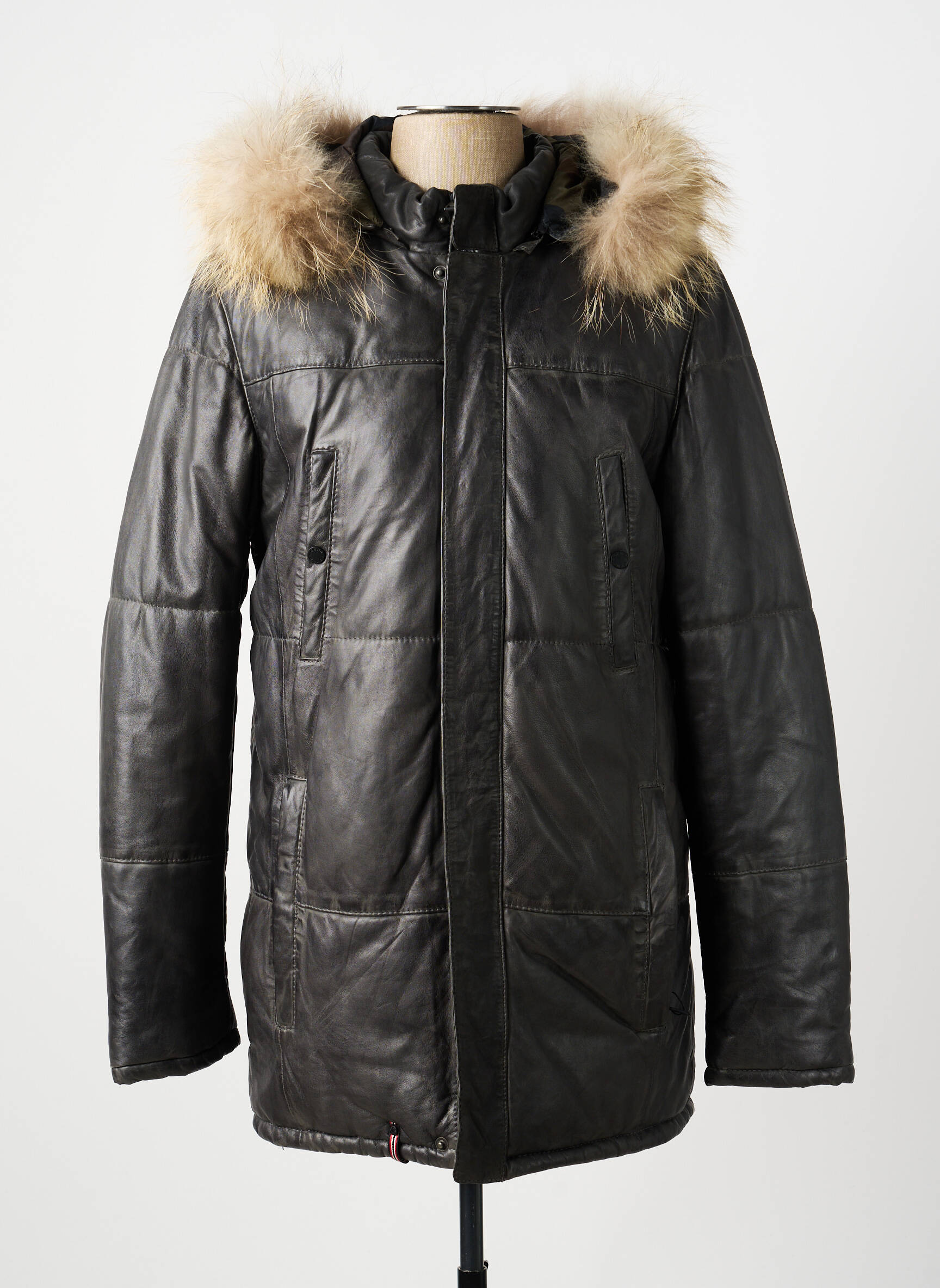 Doudoune poches a capuche gris OAKWOOD femme