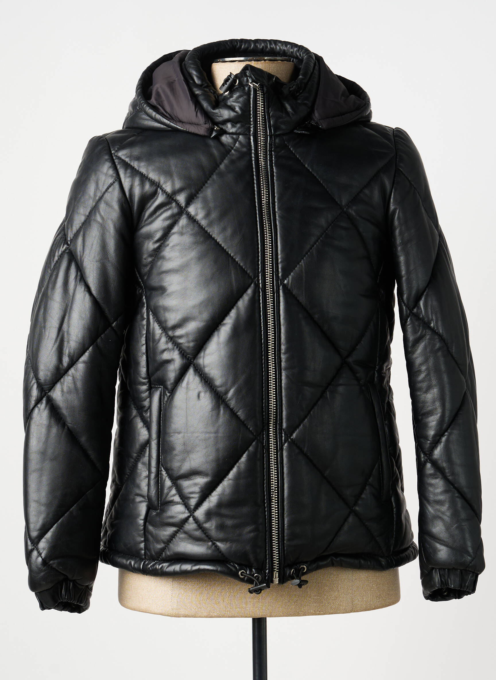 Doudoune poches a capuche noir OAKWOOD femme