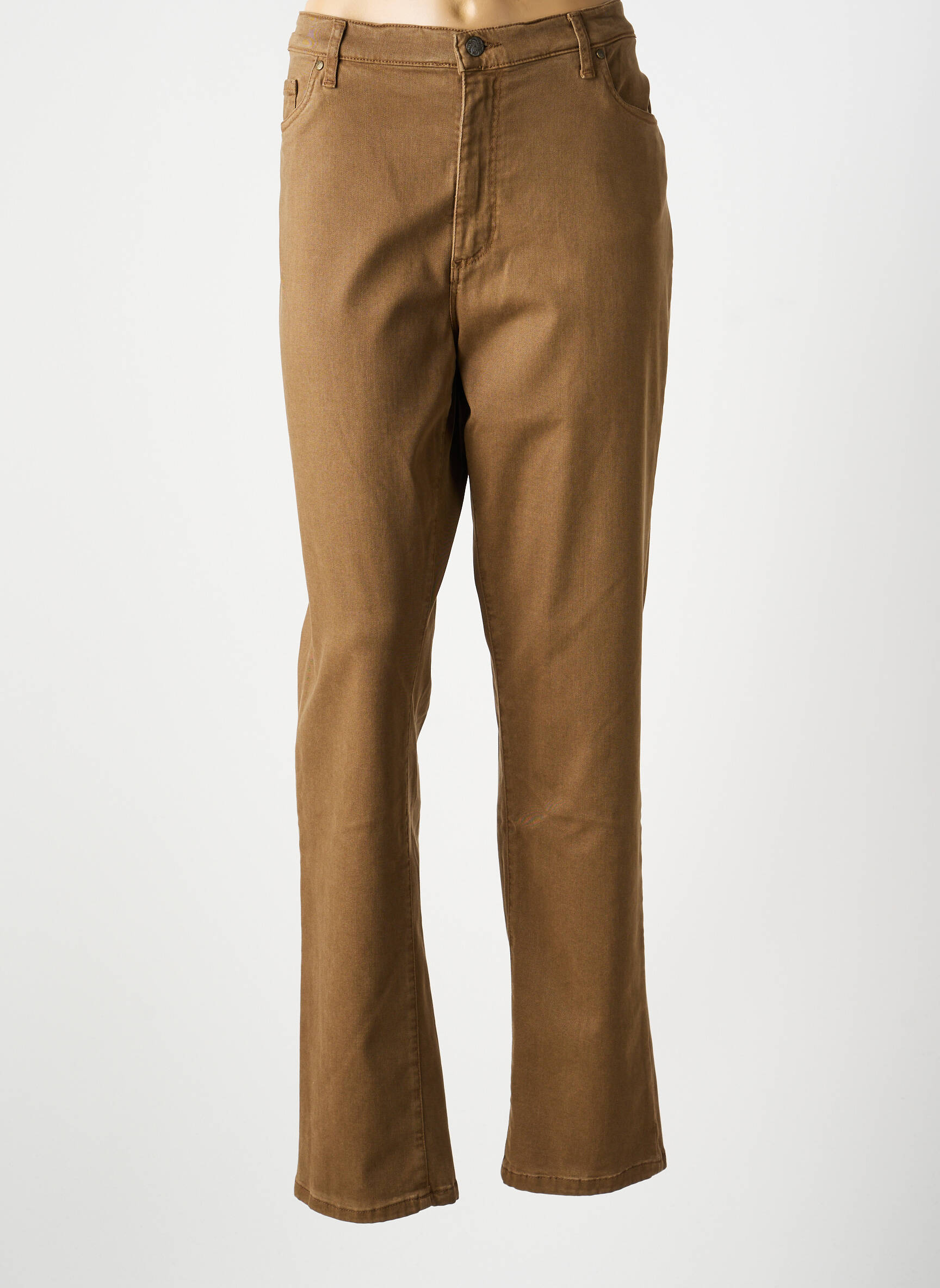 Jeans coupe slim stretch taille normale marron LCDN femme