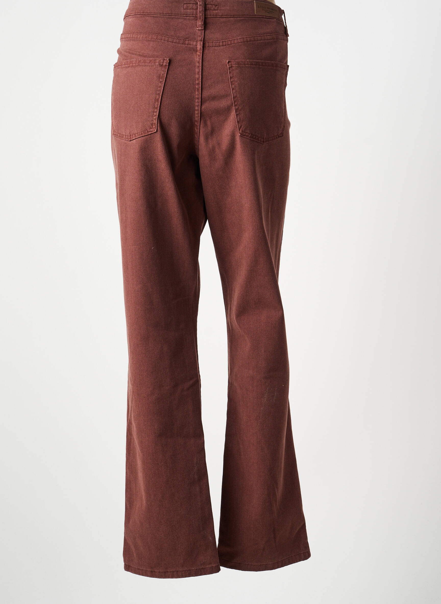 Jeans coupe slim stretch taille normale rouge LCDN femme