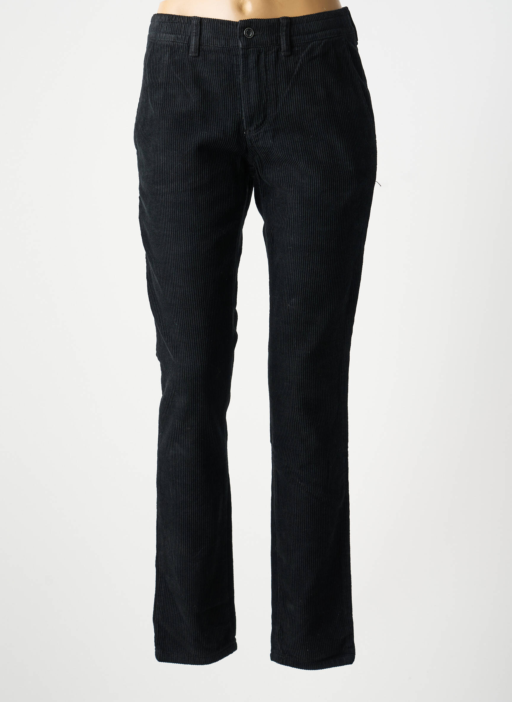 Pantalon chino stretch taille normale noir LCDN femme