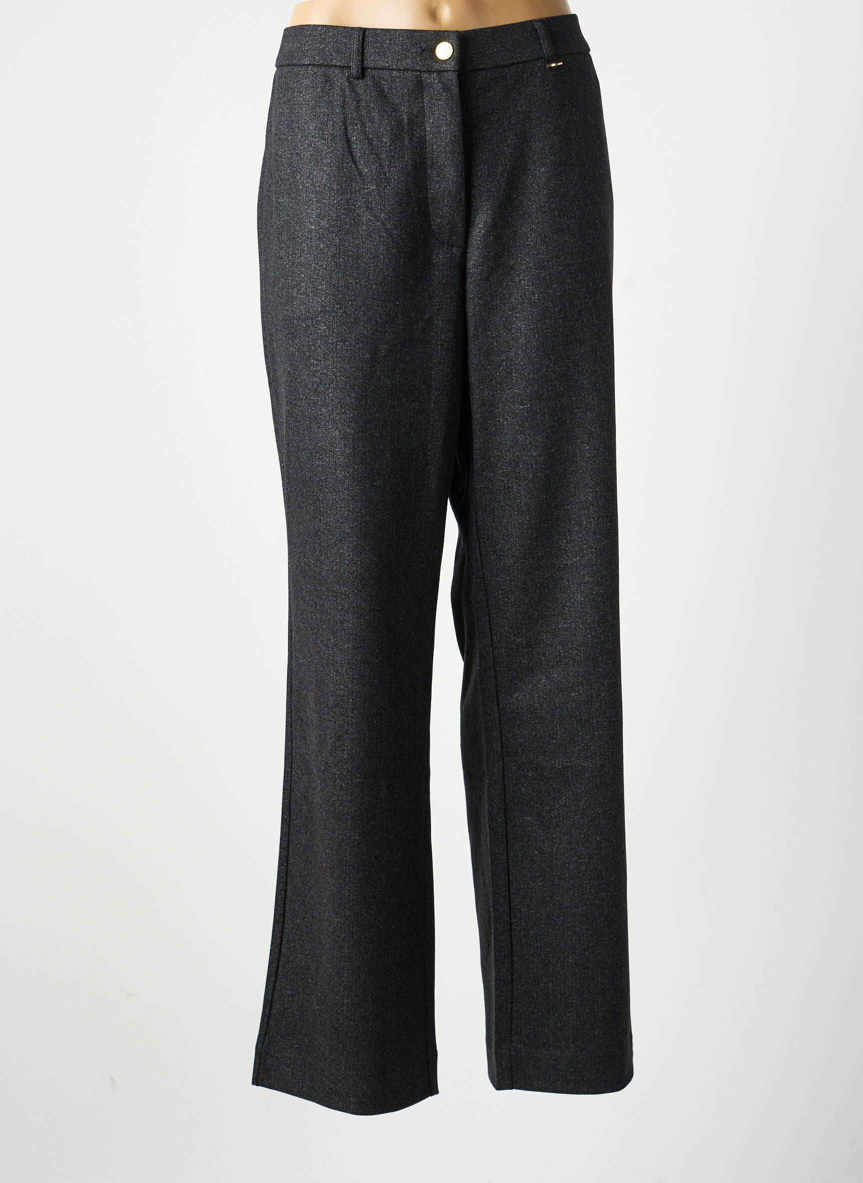 Pantalon droit stretch taille normale gris LCDN femme