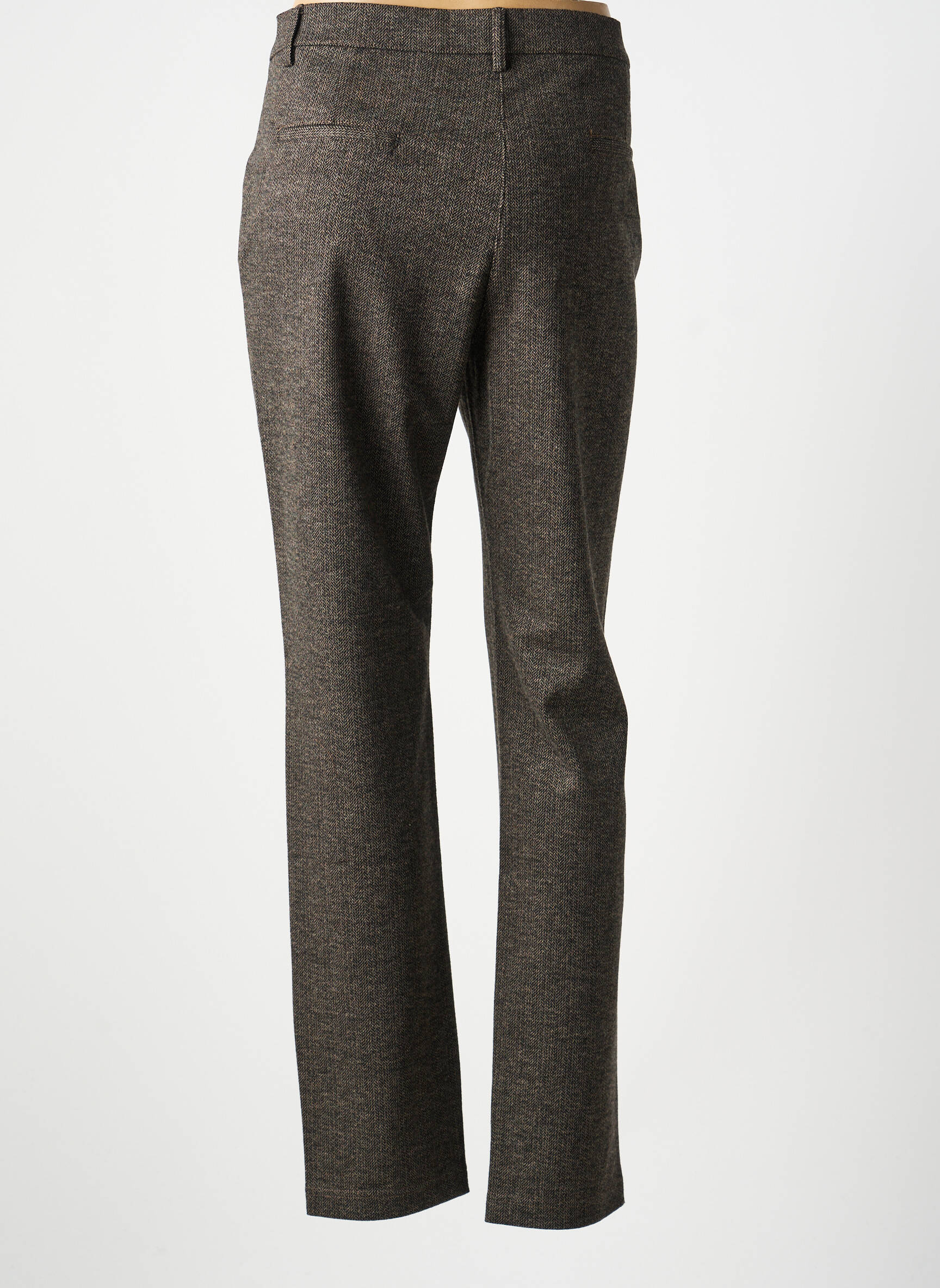 Pantalon chino stretch taille normale marron LCDN femme