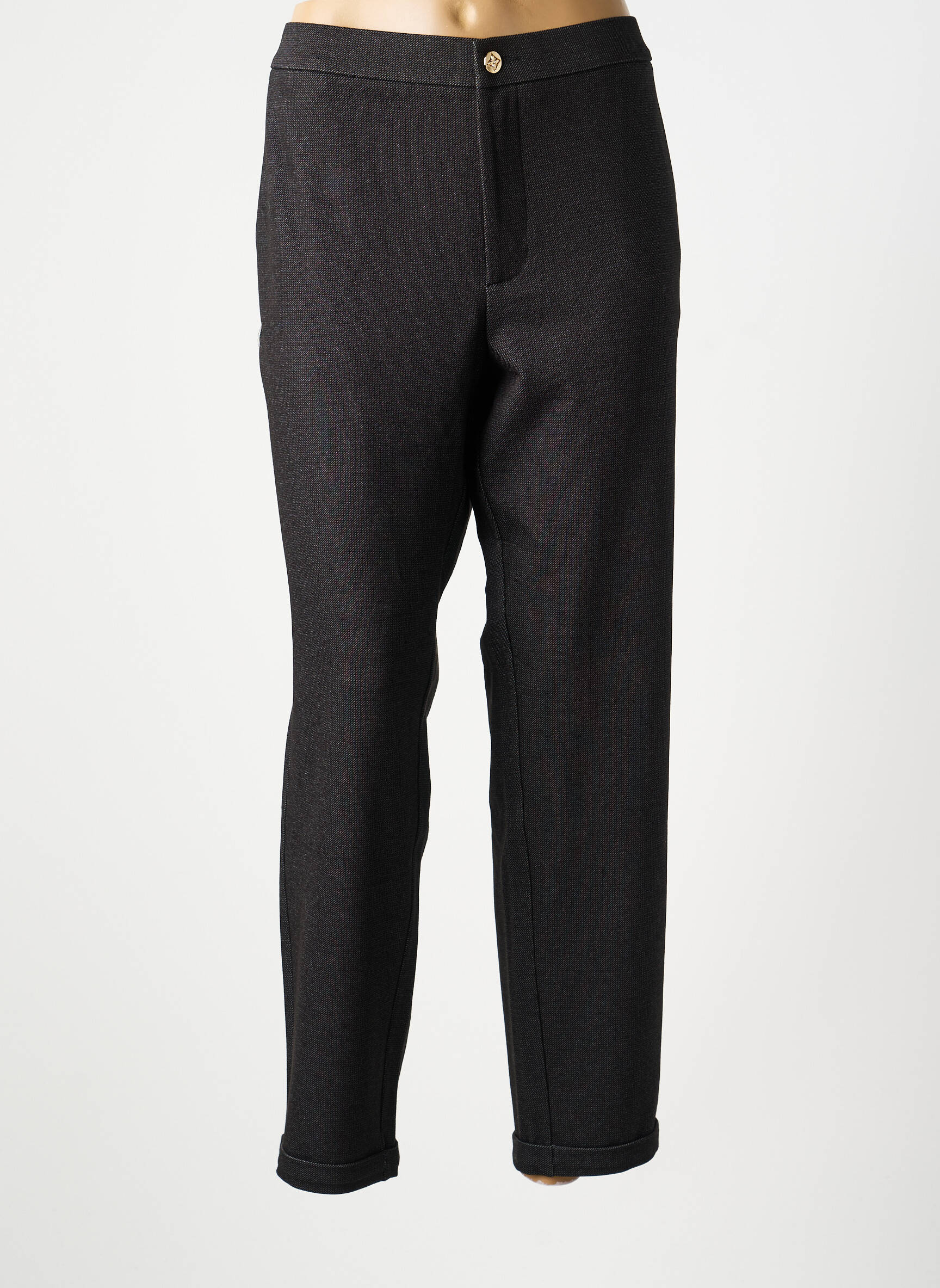 Pantalon slim stretch taille normale gris LDCN femme