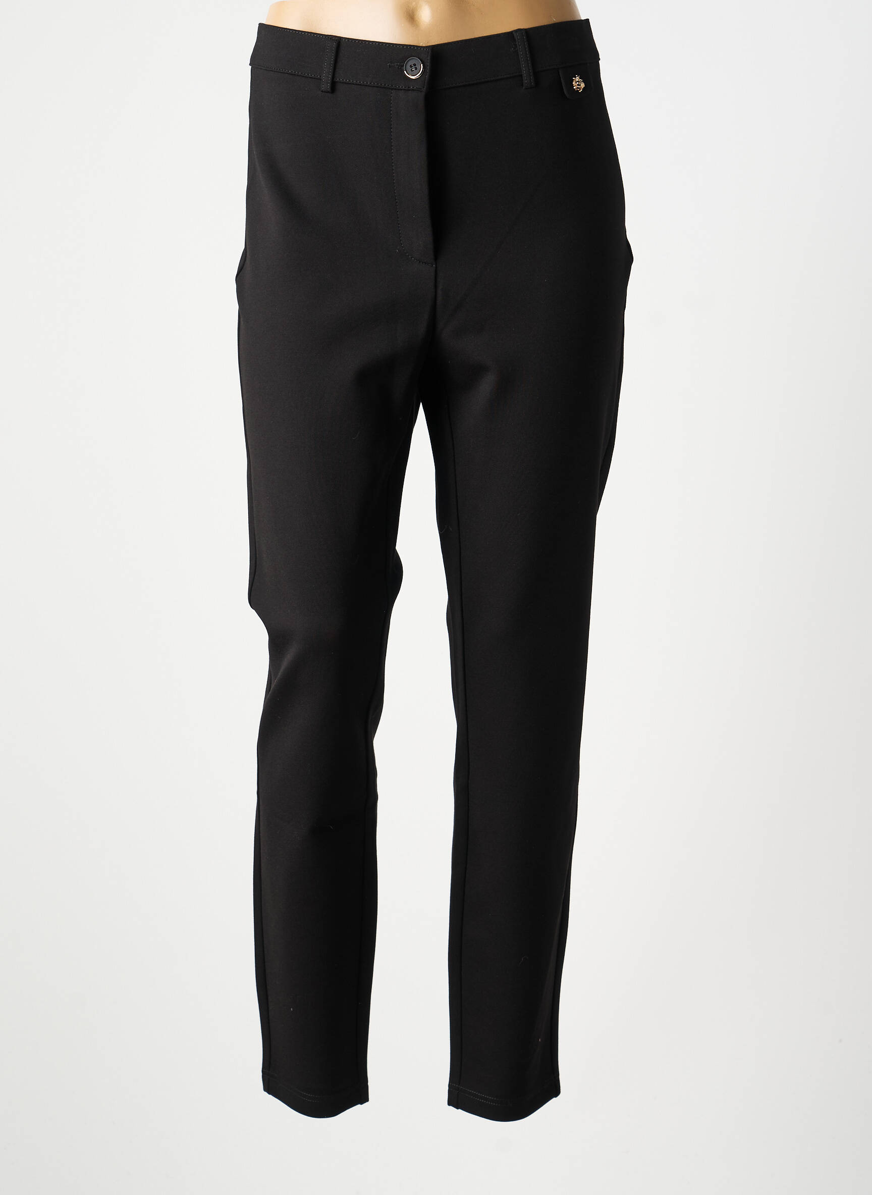 Pantalon chino stretch taille normale noir LCDN femme