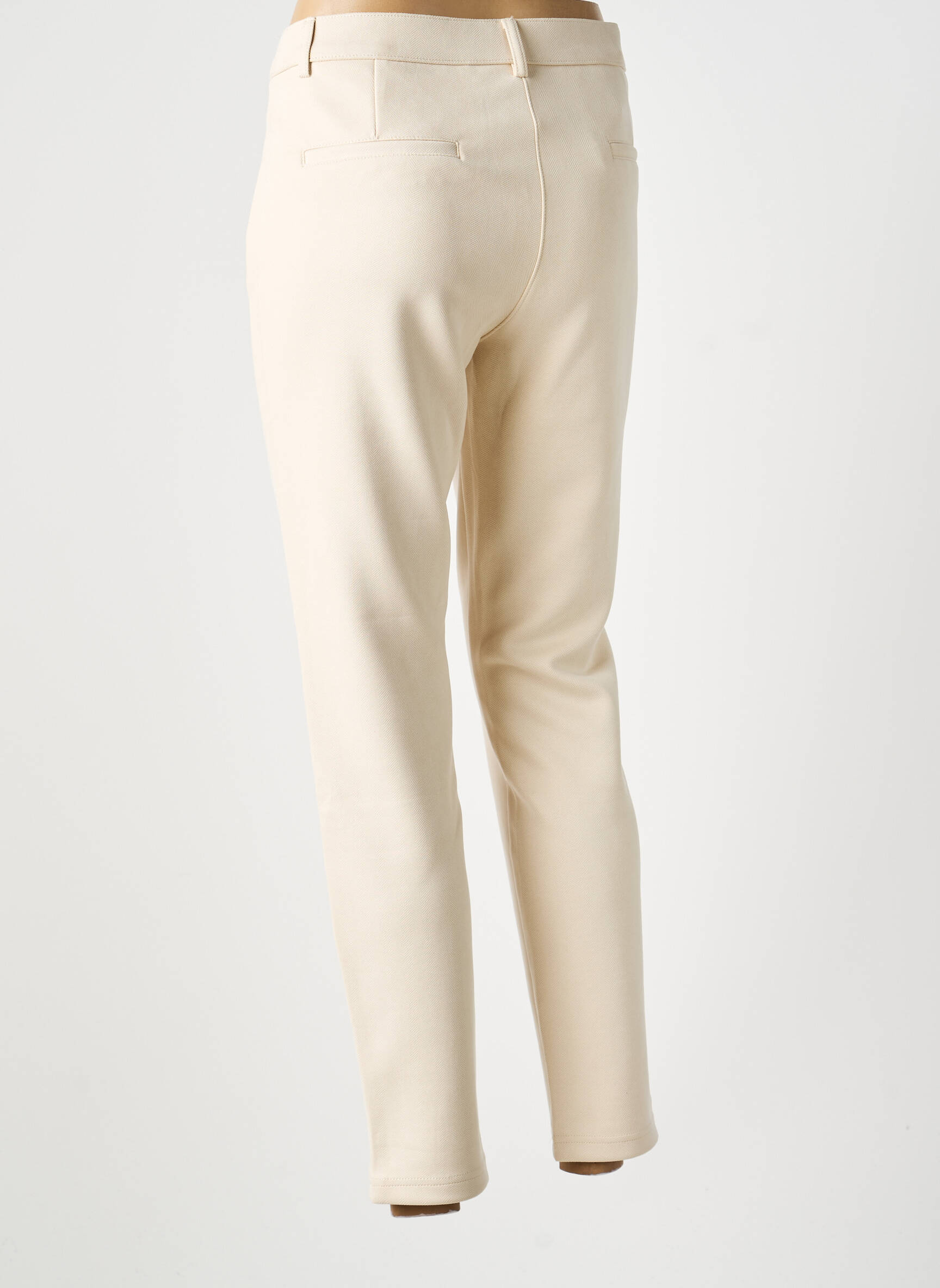 Pantalon chino stretch taille normale beige LCDN femme