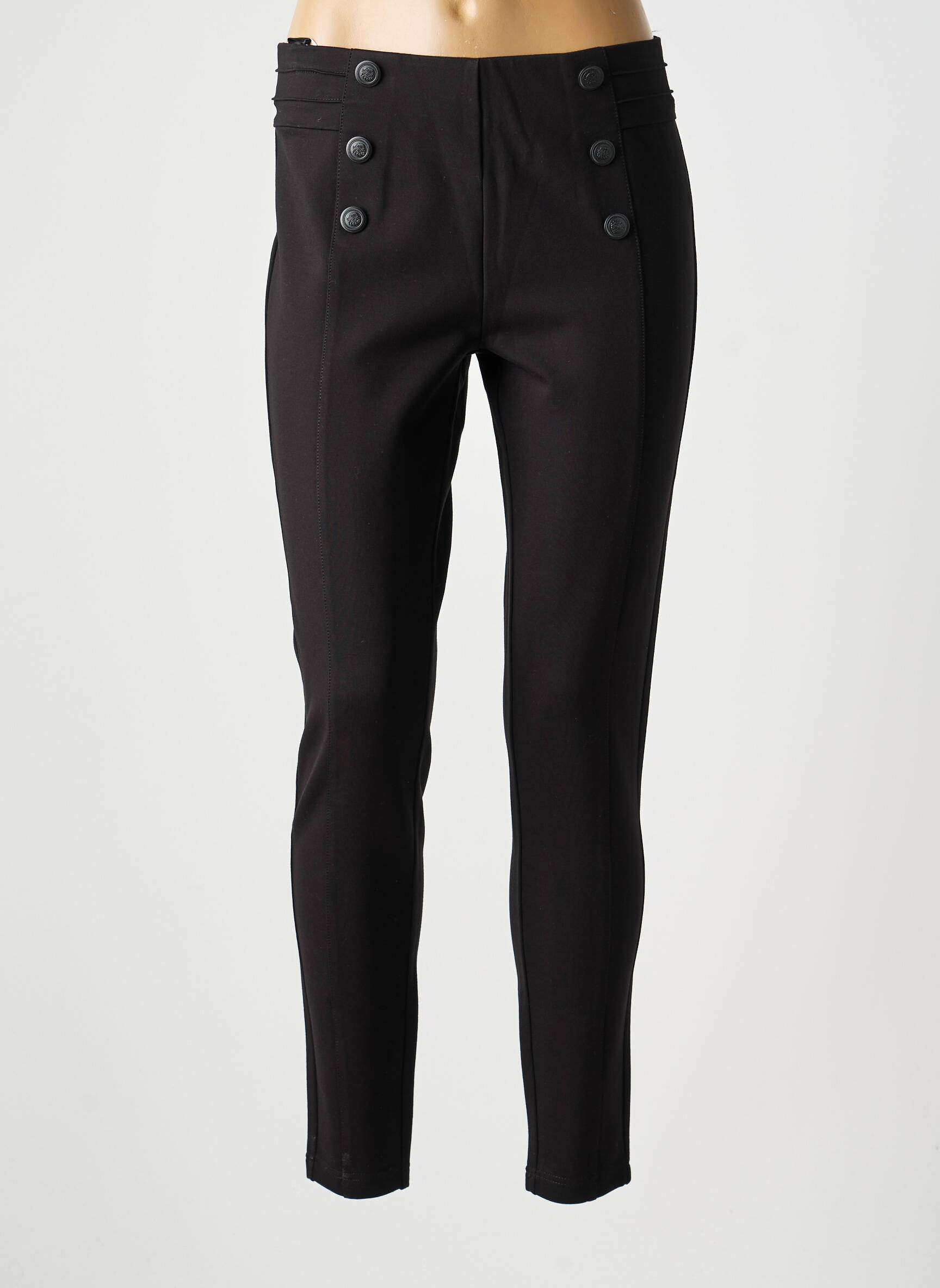 Pantalon slim taille haute taille haute noir LCDN femme