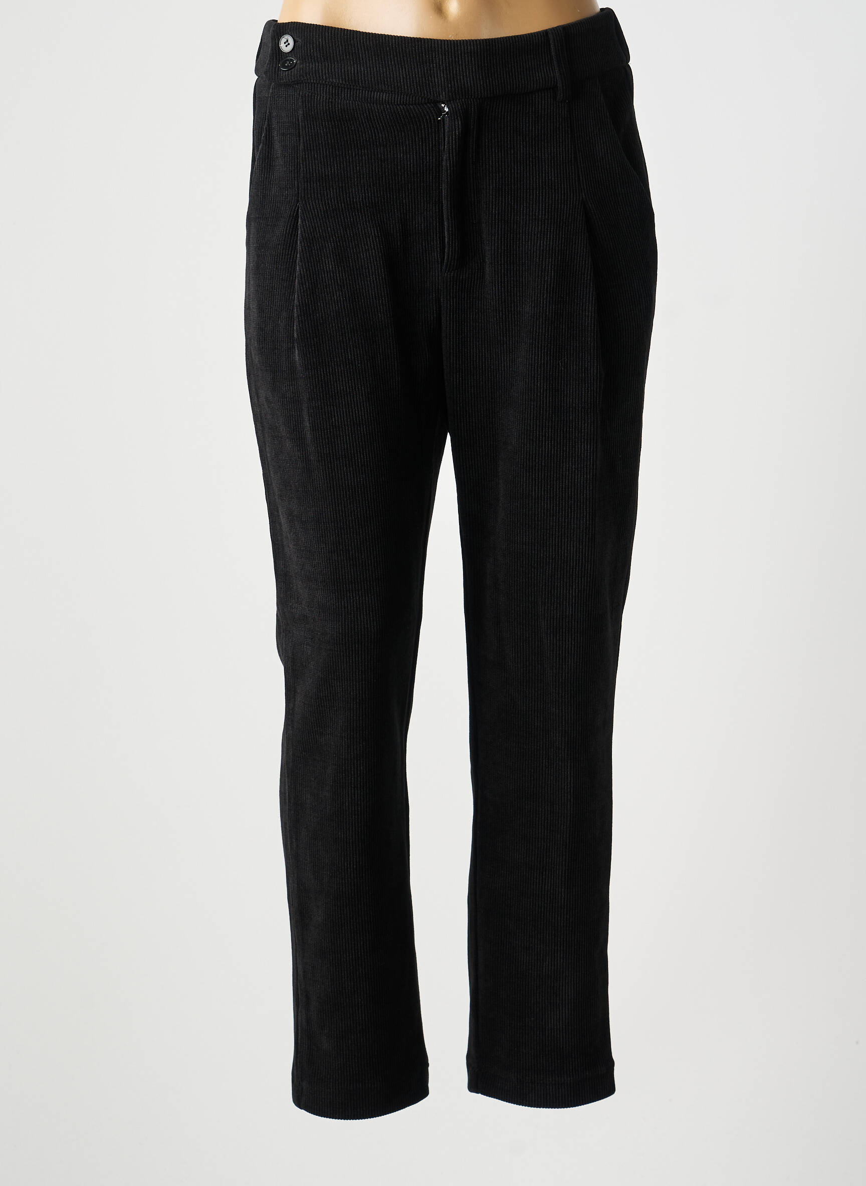 Pantalon chino stretch taille normale noir MOLLY BRACKEN femme