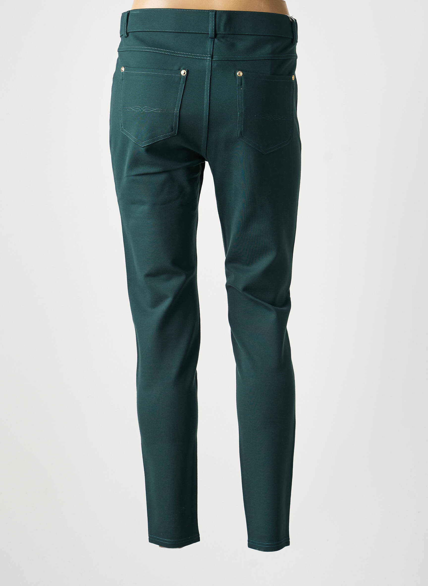 Pantalon slim stretch taille normale vert LCDN femme