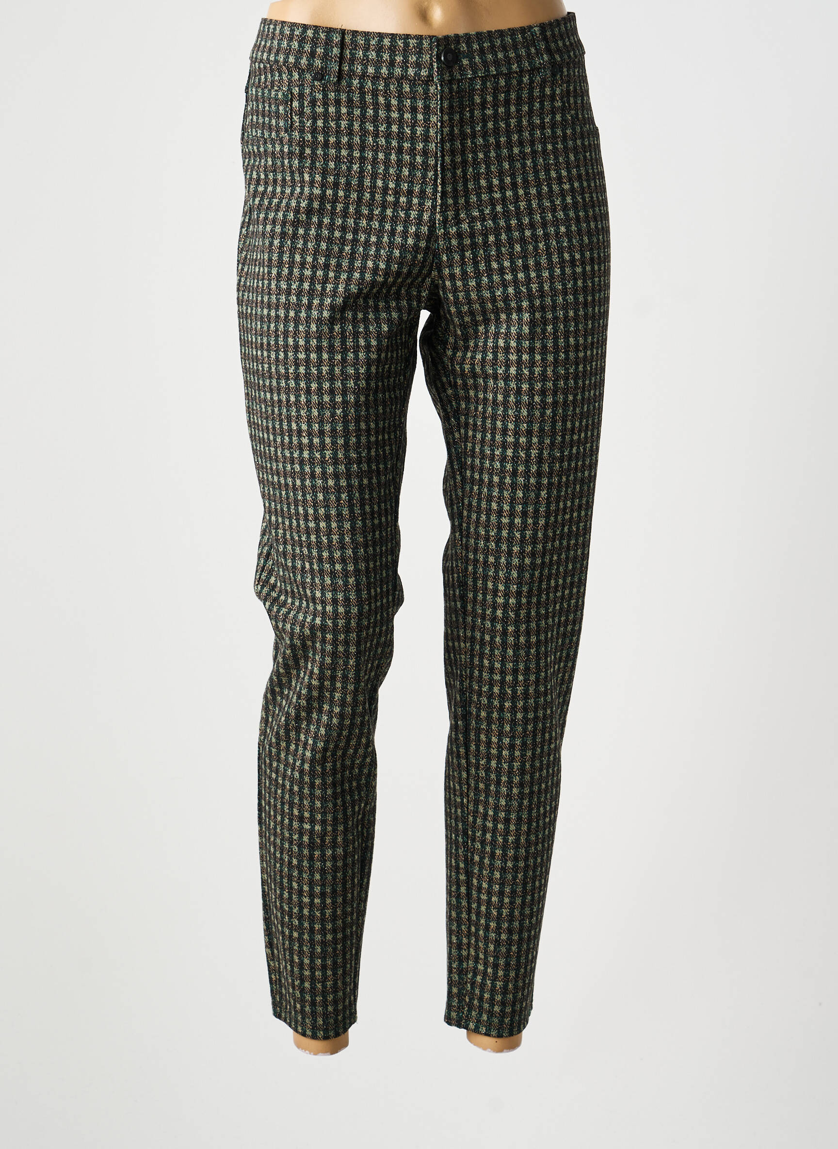 Pantalon 7/8 stretch taille normale vert LCDN femme