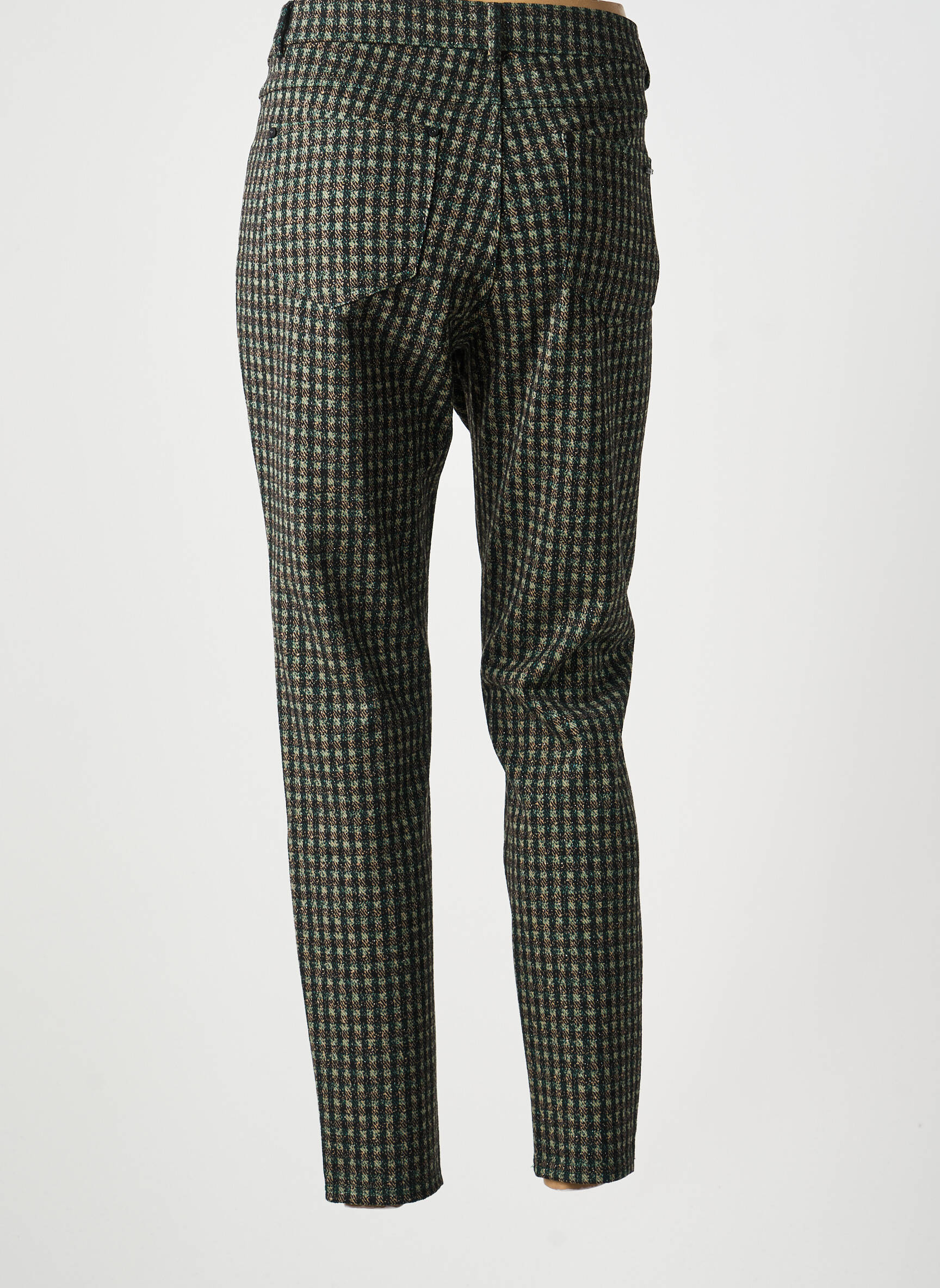 Pantalon 7/8 stretch taille normale vert LCDN femme