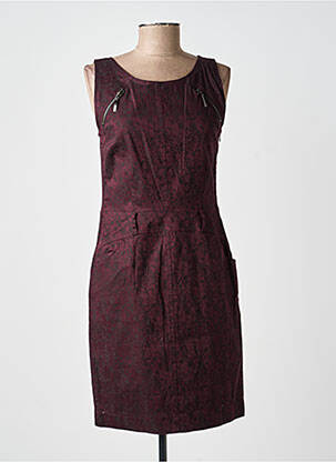Robe mi-longue sans manche sans manche violet QUATTRO femme