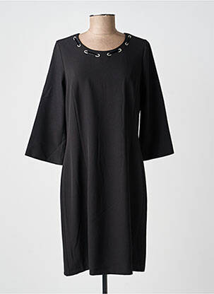 Robe mi-longue manches 3/4 manches 3/4 noir GUY DUBOUIS femme