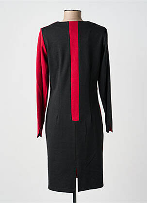 Robe mi-longue manches longues manches longues noir GUY DUBOUIS femme