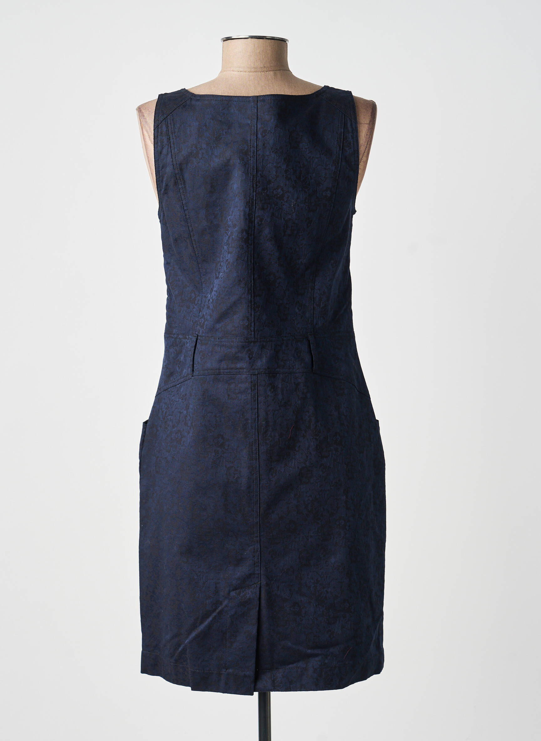 Robe mi-longue sans manche sans manche bleu QUATTRO femme