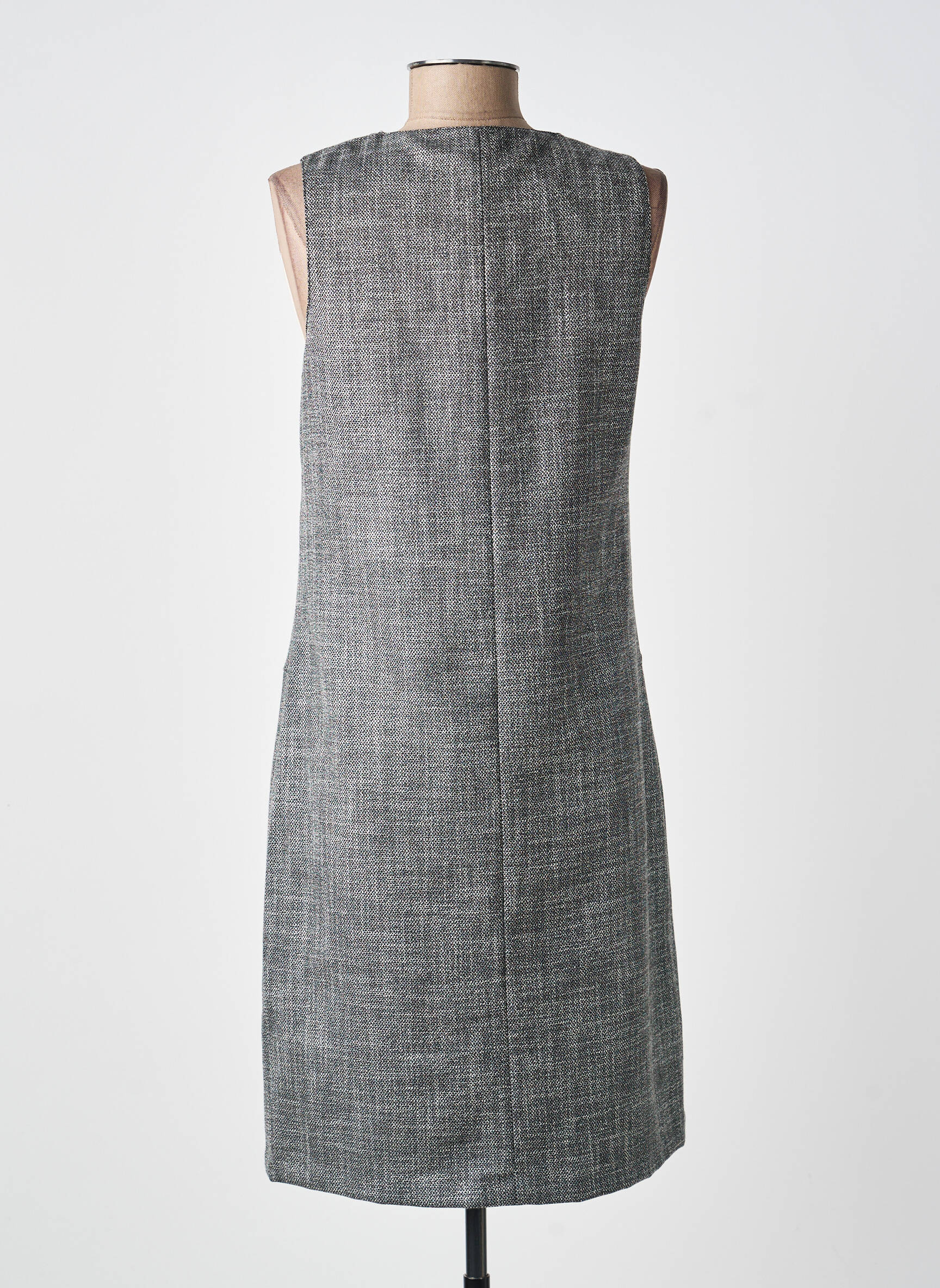 Robe mi-longue sans manche sans manche gris GUY DUBOUIS femme