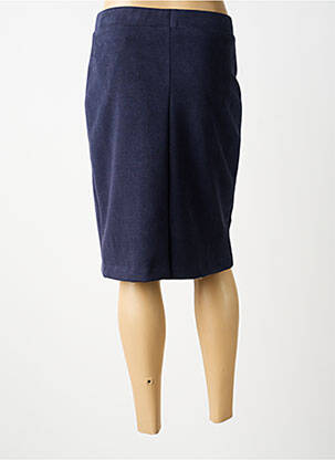 Jupe mi-longue taille haute bleu GUY DUBOUIS femme