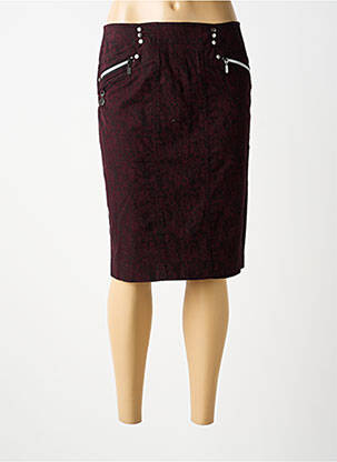 Jupe mi-longue stretch violet QUATTRO femme