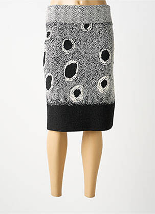 Jupe mi-longue stretch gris GUY DUBOUIS femme