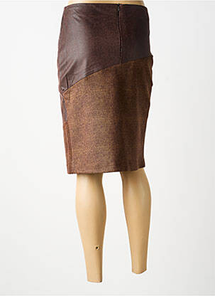 Jupe mi-longue taille haute marron MERI & ESCA femme