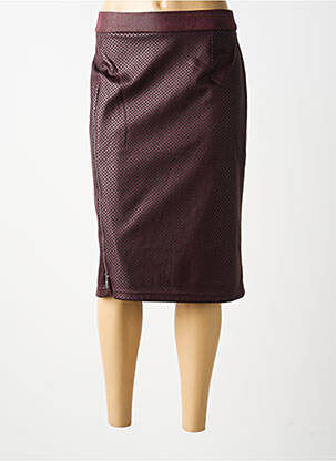 Jupe mi-longue taille haute violet FRANCE RIVOIRE femme