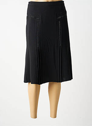 Jupe mi-longue taille normale noir GUY DUBOUIS femme