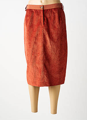 Jupe mi-longue taille normale orange MERI & ESCA femme