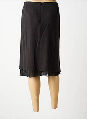 Jupe mi-longue coupe droite noir GUY DUBOUIS femme