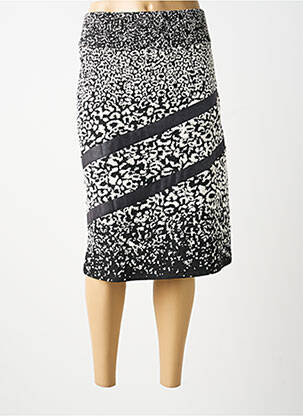 Jupe mi-longue stretch gris GUY DUBOUIS femme
