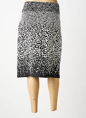Jupe mi-longue stretch gris GUY DUBOUIS femme