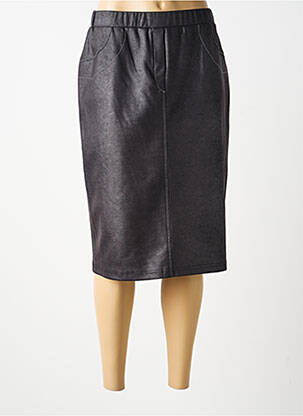 Jupe mi-longue taille normale noir GUY DUBOUIS femme