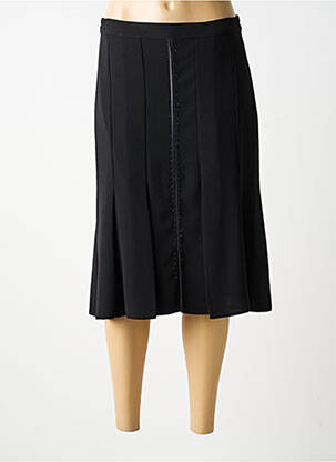 Jupe mi-longue coupe évasée noir GUY DUBOUIS femme