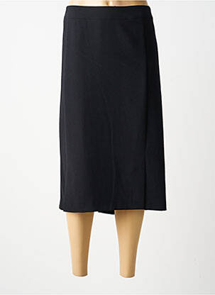 Jupe mi-longue coupe droite noir GUY DUBOUIS femme