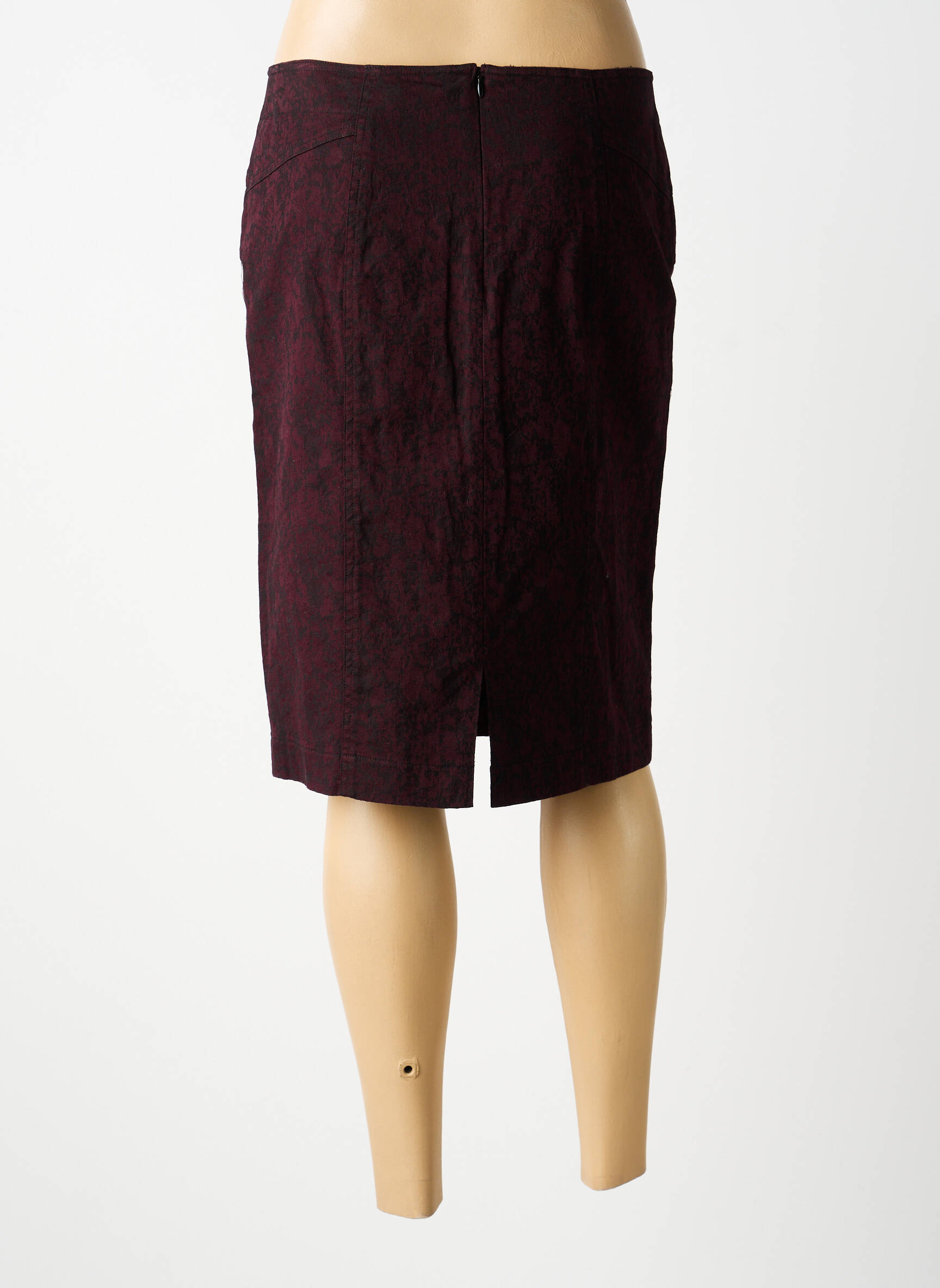 Jupe mi-longue stretch violet QUATTRO femme
