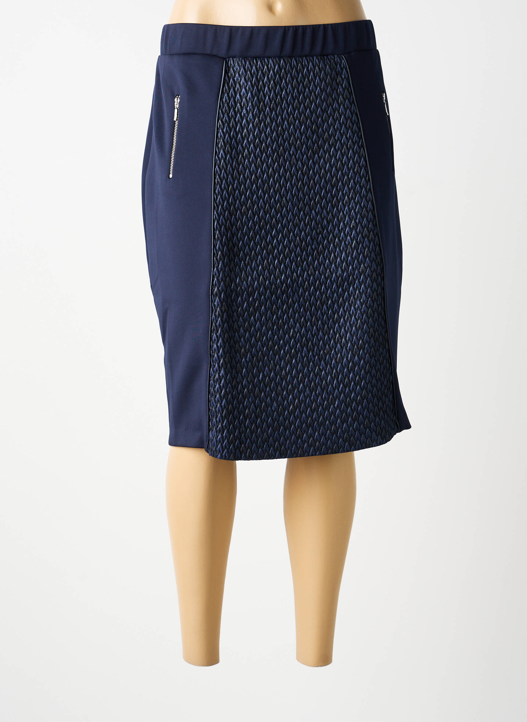 Jupe mi-longue taille haute bleu MERI & ESCA femme