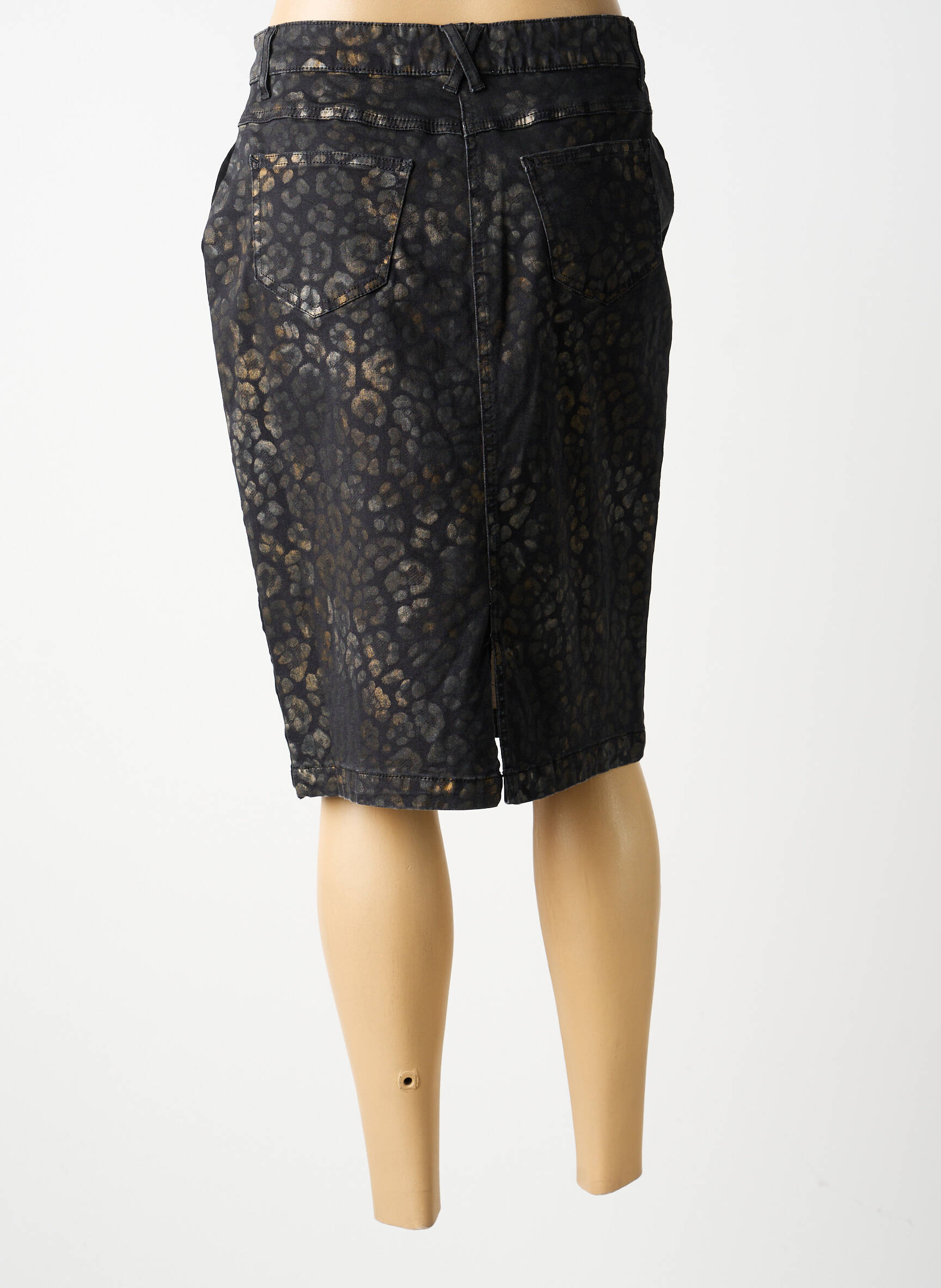 Jupe mi-longue taille normale gris MERI & ESCA femme